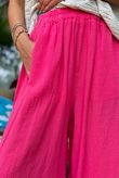 Sandbar Linen Blend Barrel Culotte Pant Watermelon